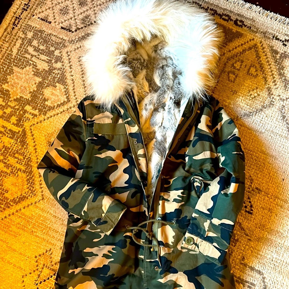 ITALY MM FOX FUR ARMY PARKA